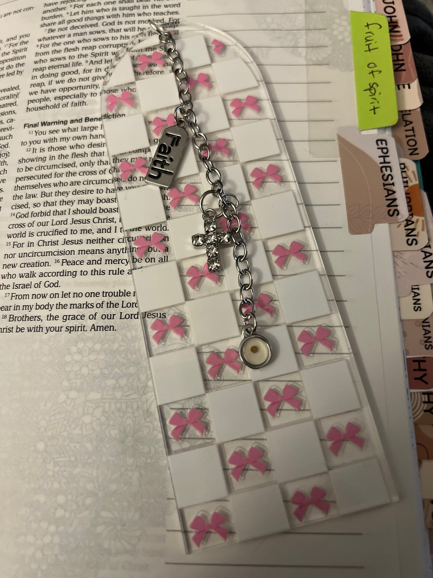 Faith Charm Bookmark