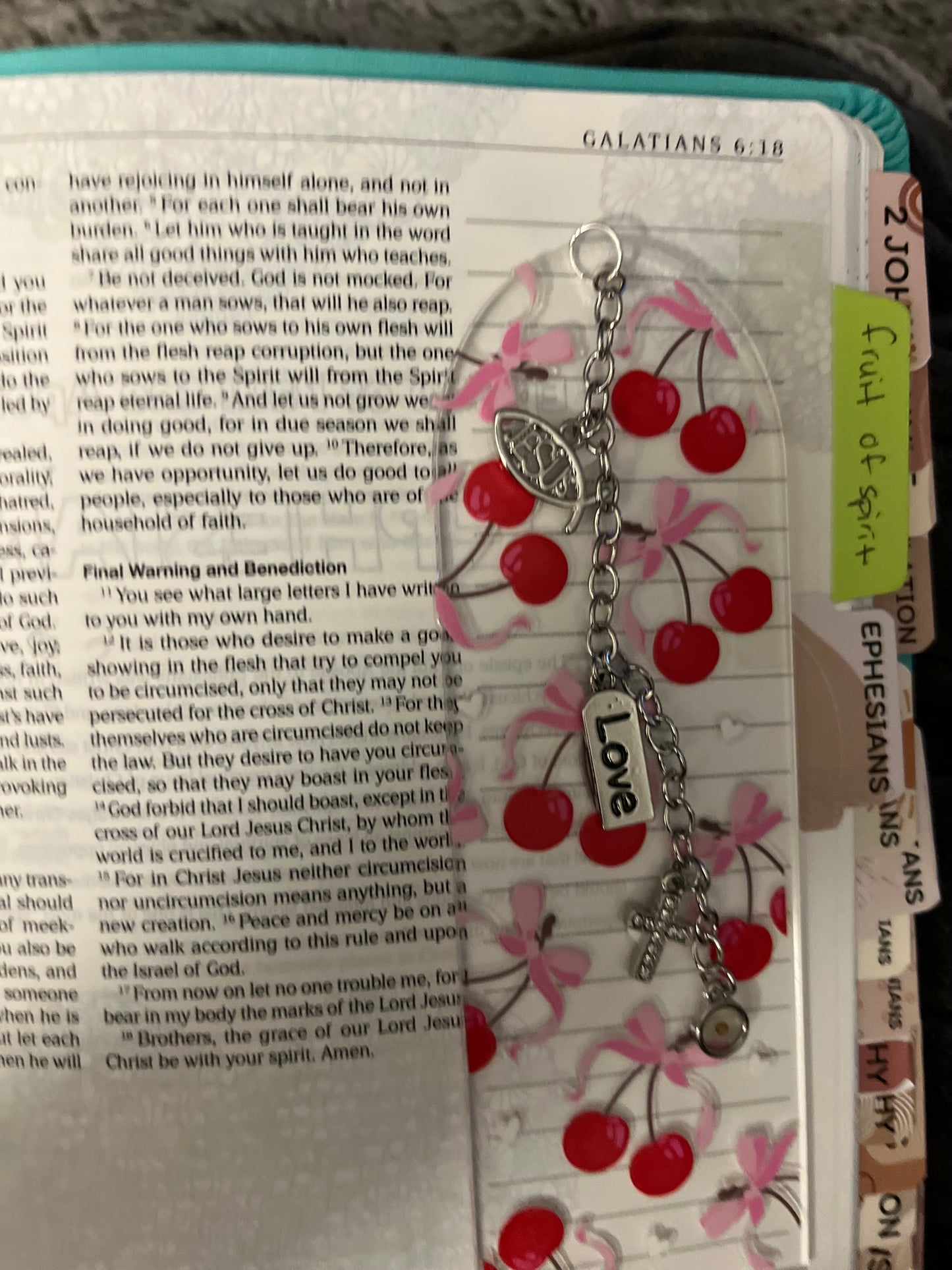 Faith Charm Bookmark